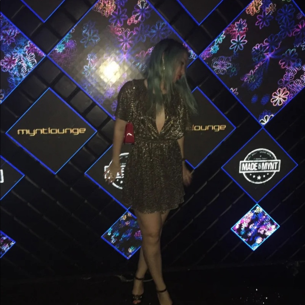 Golden Bebe dress